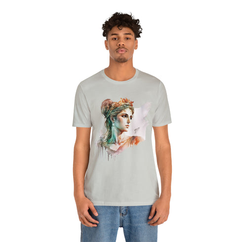 Greecian Goddess in Watercolor - Short Sleeve Tee